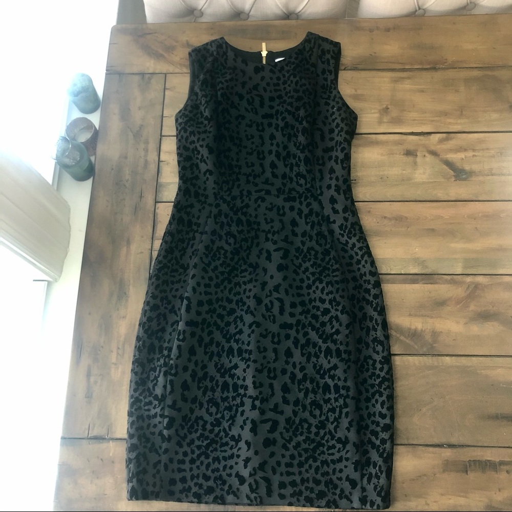 CALVIN KLEIN BLACK LEOPARD 🐆 BLACK DRESS